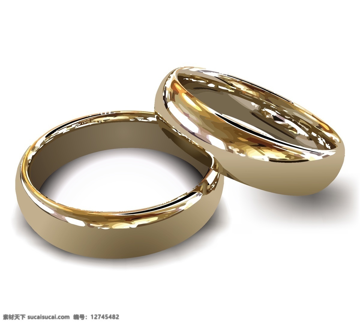 矢量 精美 黄金 戒指 婚戒 结婚对戒 婚姻对戒 矢量图 其他矢量图
