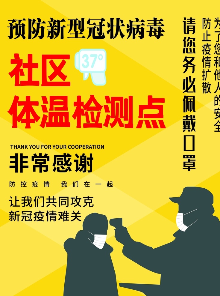社区体温检测 体温 检测 疫情 病毒 肺炎 预防
