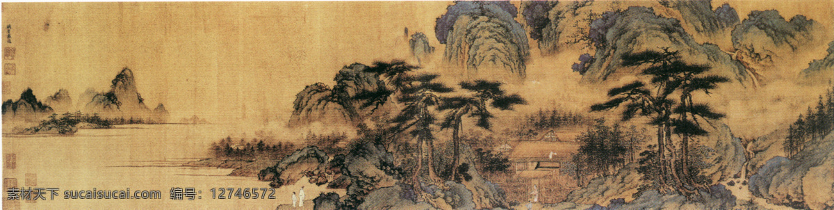 戴进免费下载 古代 古代人物 古典 古画 国画 绘画 名画 山水画 书法 书画 戴进 灵谷春云图 国画古画 水墨画 文化艺术 家居装饰素材 山水风景画