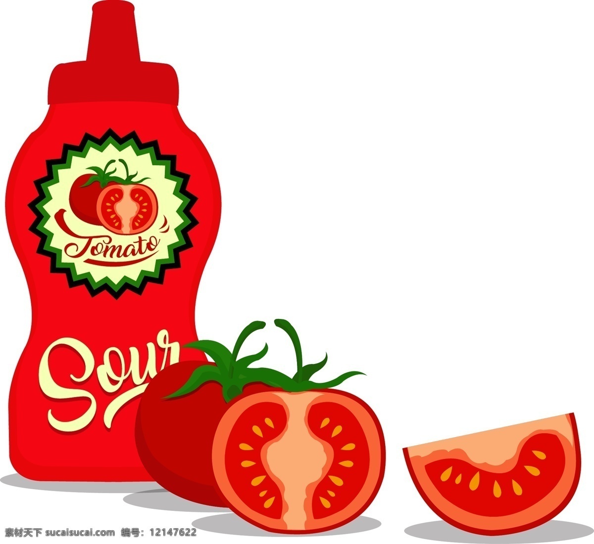 原材料 无 添加剂 番茄酱 矢量图 红色 蔬菜 透明元素 ai元素 免抠元素