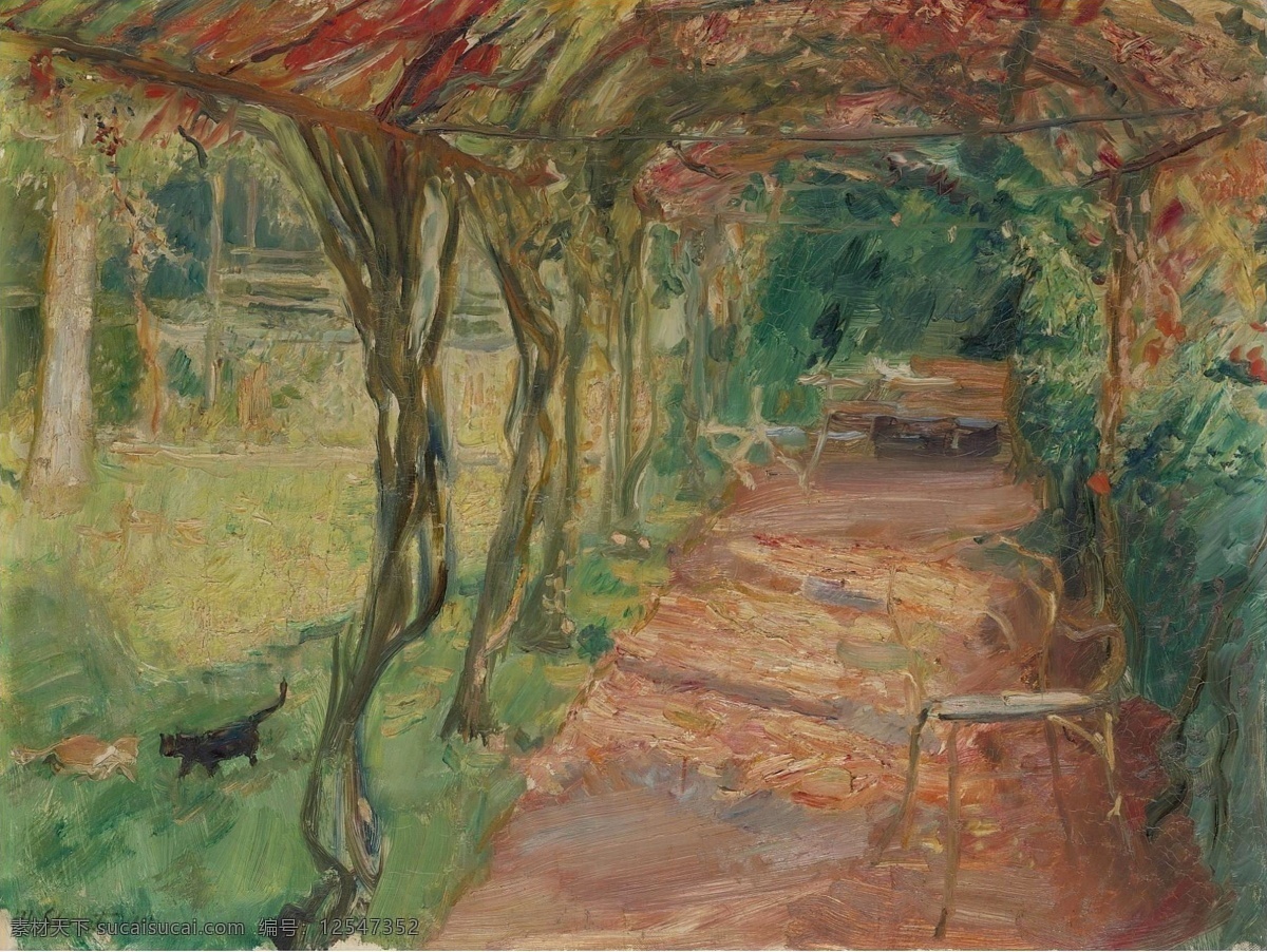 1901 大师 画家 风景画 静物 油画 建筑 装饰画 arbour an under slevogt max 人物 高清 西方 国外 现代 家居装饰素材