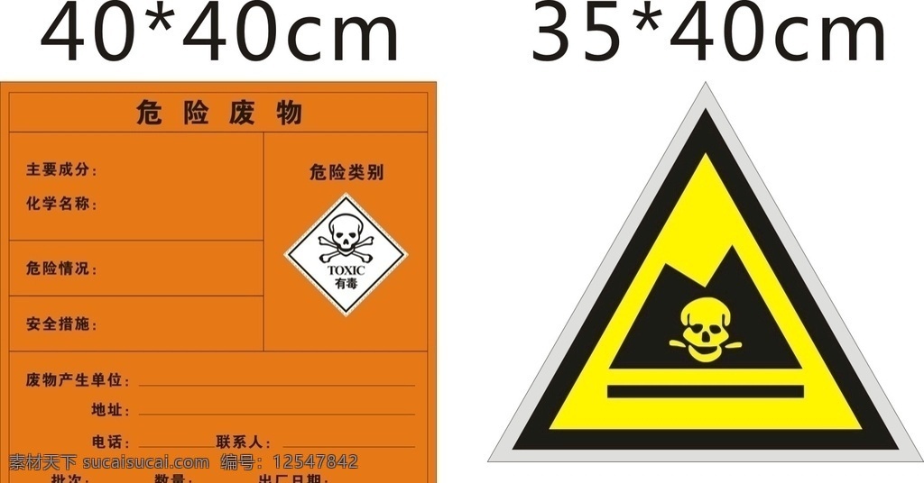 危险废物 三角形标识 危险标识 骷颅头 危险类别 标识标语制度
