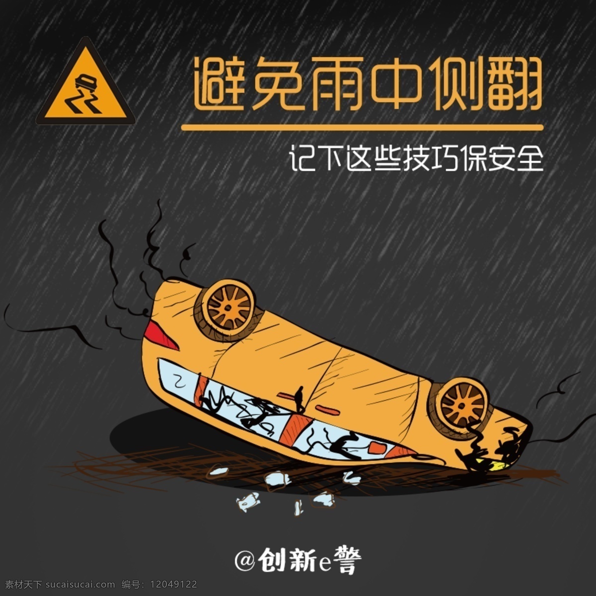 翻车 避免雨中侧翻 安全 汽车 交通事故 技巧 防滑 雨