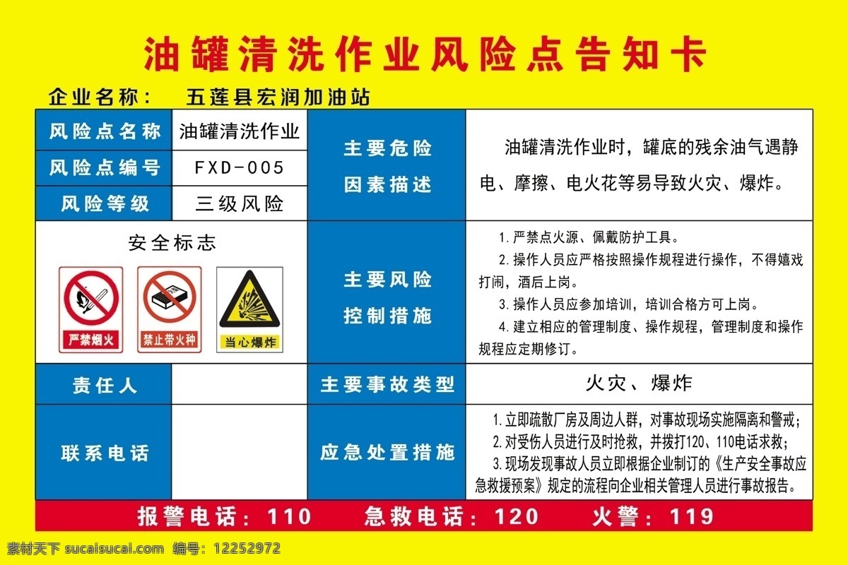 油罐 风险 告知 卡 风险告知卡 加油站 加油作业 告知卡