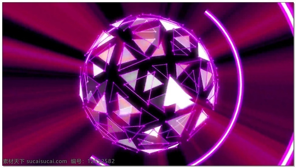紫色 玻璃球 三角形 亮 彩 视频 神秘 动态素材 视频动态素材