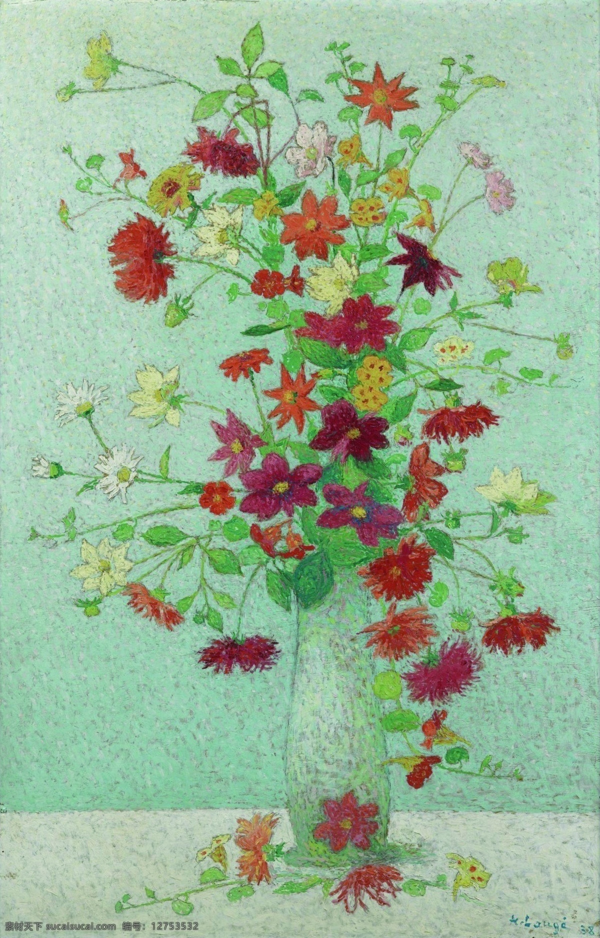 1938 花卉 水果 蔬菜 器皿 静物 印象 画派 写实主义 油画 装饰画 flowers lauge achille 荷花 玫瑰 百合 鲜花 实物 装饰素材