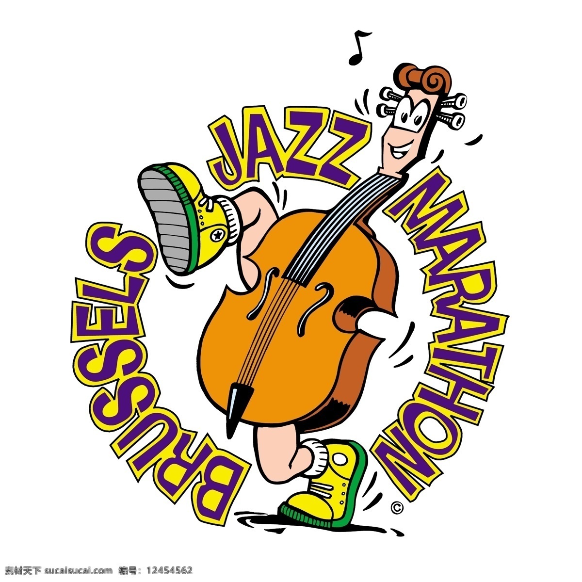 布鲁塞尔 爵士音乐 马拉松 自由 爵士 标志 音乐 psd源文件 logo设计