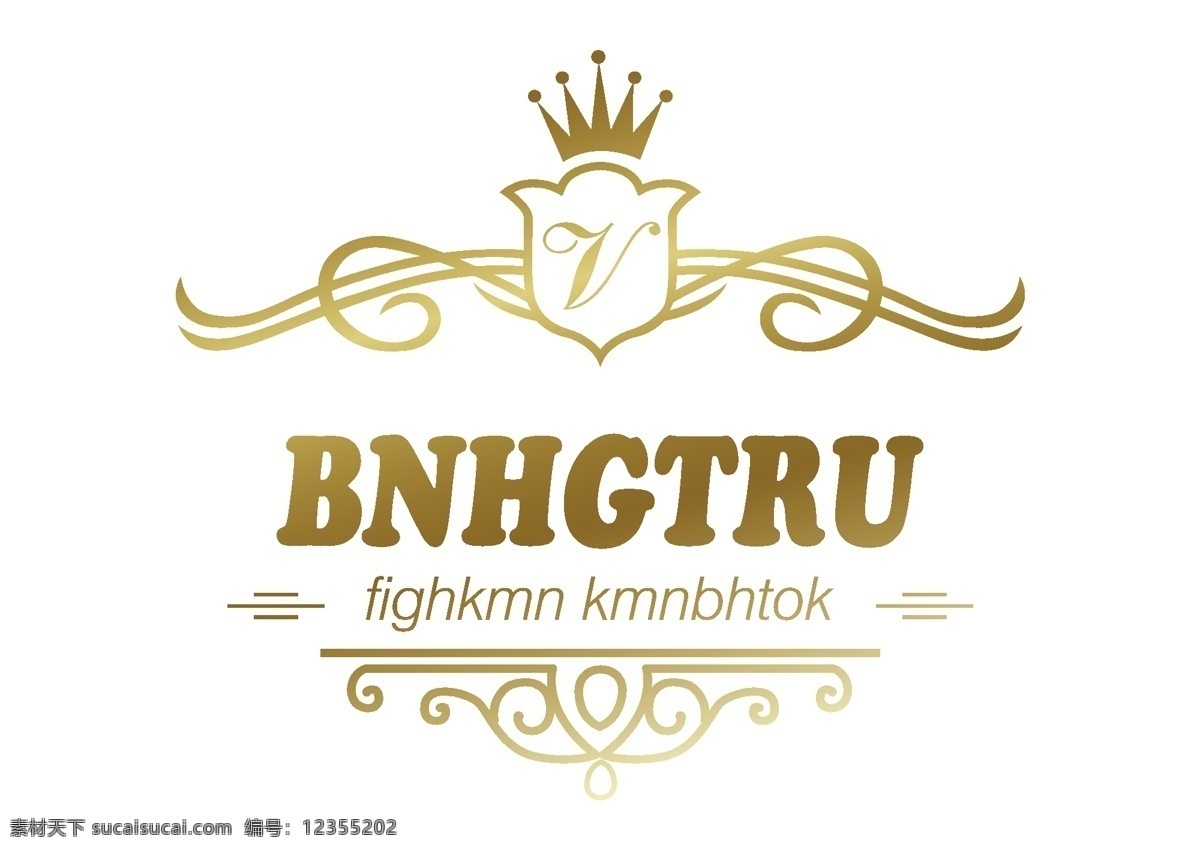 漂亮的皇冠 欧式 花草 标志 藤萝 标志图标 企业 logo