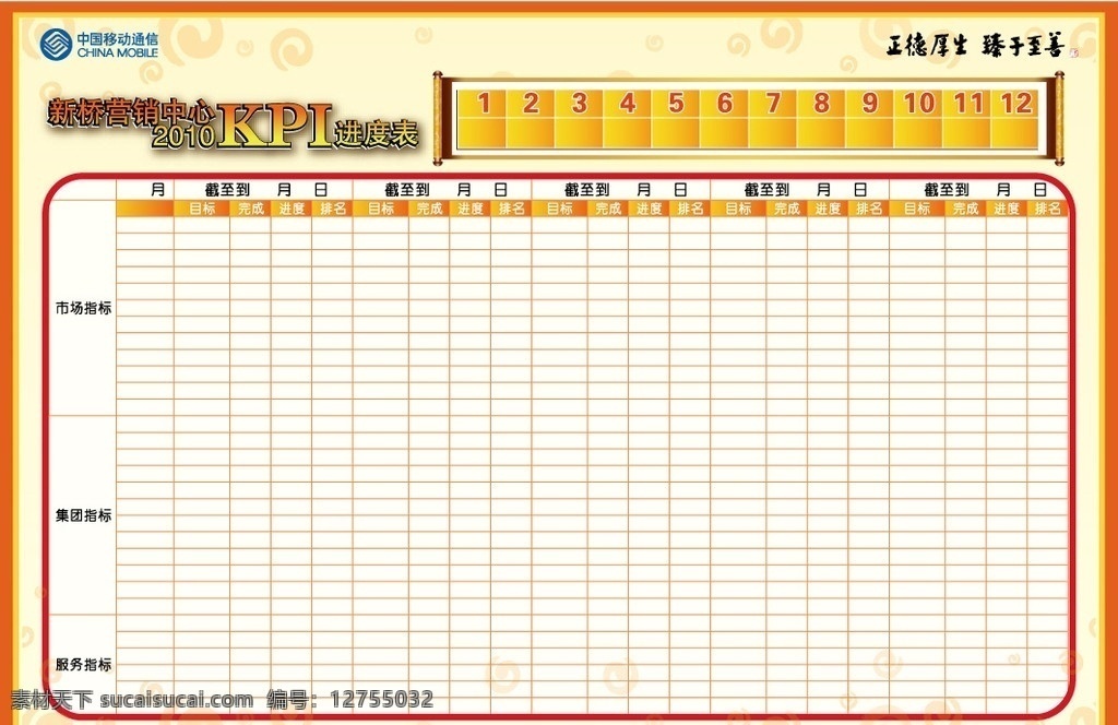 金牛kpi 展板 kpi 指标墙 卷轴 黄色背景 金色背景 g3 表格 矢量