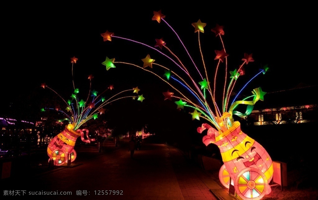 欢乐礼炮 自贡 彩灯 效果图 自贡灯会 设计图 文化艺术 传统文化