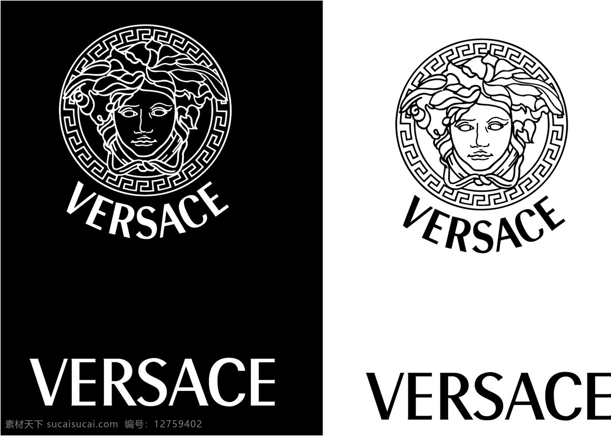 奢侈 品牌 范思哲 logo logo设计 标识 名品 线描图标 印花图案 国际品牌 versace 矢量图