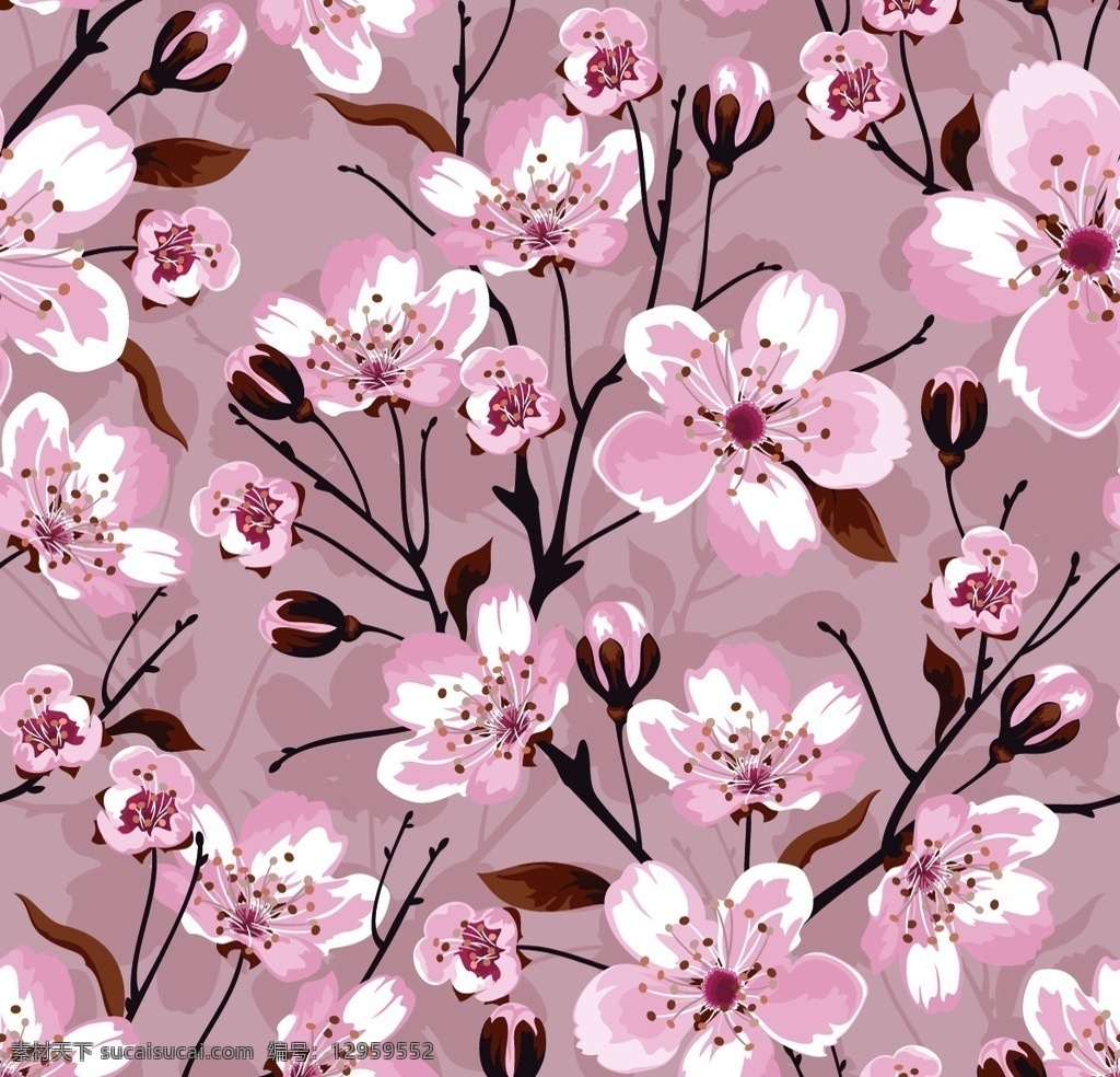 时尚花纹花卉 花纹 花边 花朵 花卉 花草 桃花 可爱 时尚 古典花卉 传统 背景 底纹 矢量素材 花纹花边 底纹边框 矢量 花草背景 生物世界