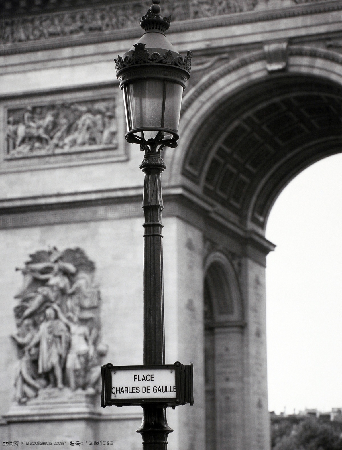 凯旋门 法国 巴黎 局部 黑白 旅游摄影 国外旅游