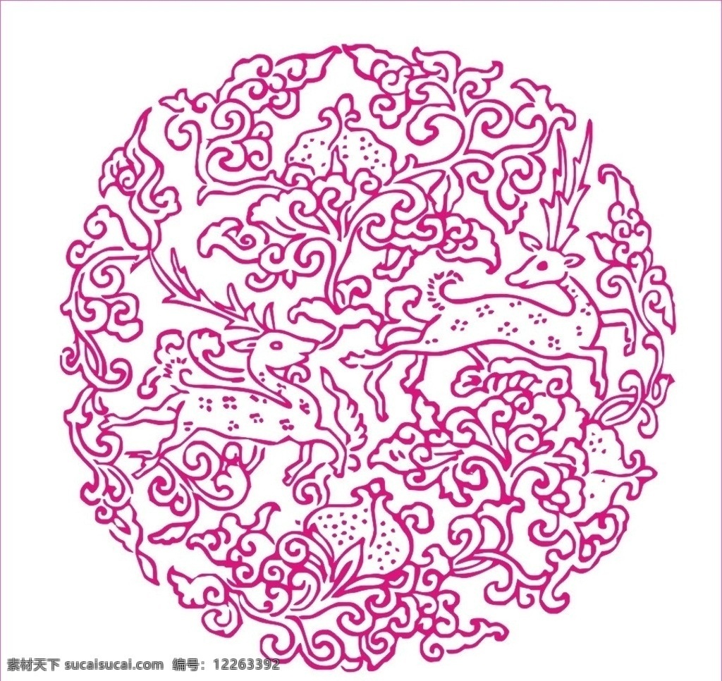 宋代 瓷器 装饰 鹿 纹 瓷器花纹 鹿纹 花 花卉纹 花纹宋代 传统纹样 传统图案 古代素材 吉祥纹 底纹 矢量 中国传统素材 传统文化 文化艺术