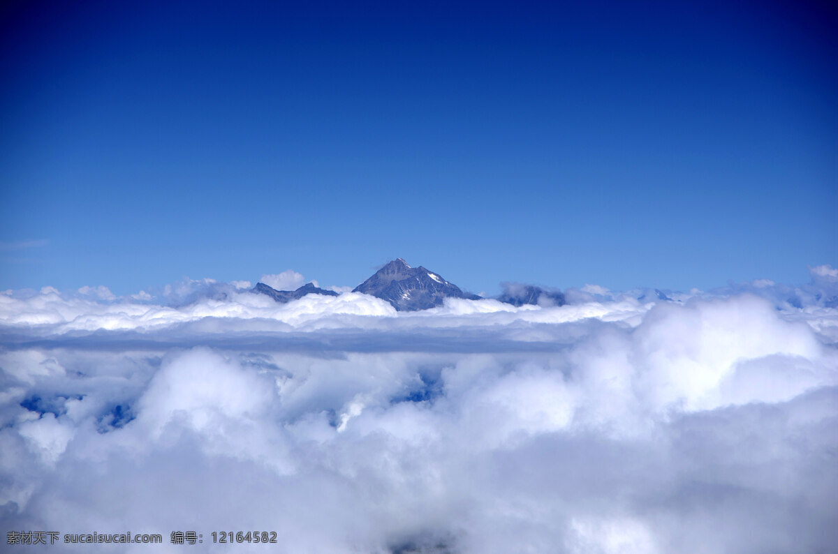 云海 白云 蓝天 雪山 龙门山 山谷 云雾 高原雪山 龙门山太子城 太子城 龙门山风光 旅游摄影 自然风景