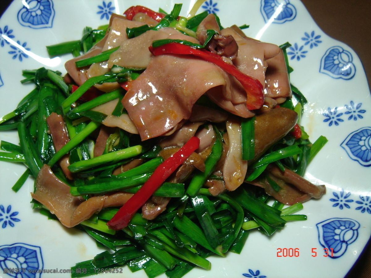 中华美食 炒菜类 鱿鱼 鱿鱼炒韭菜 餐饮美食 传统美食