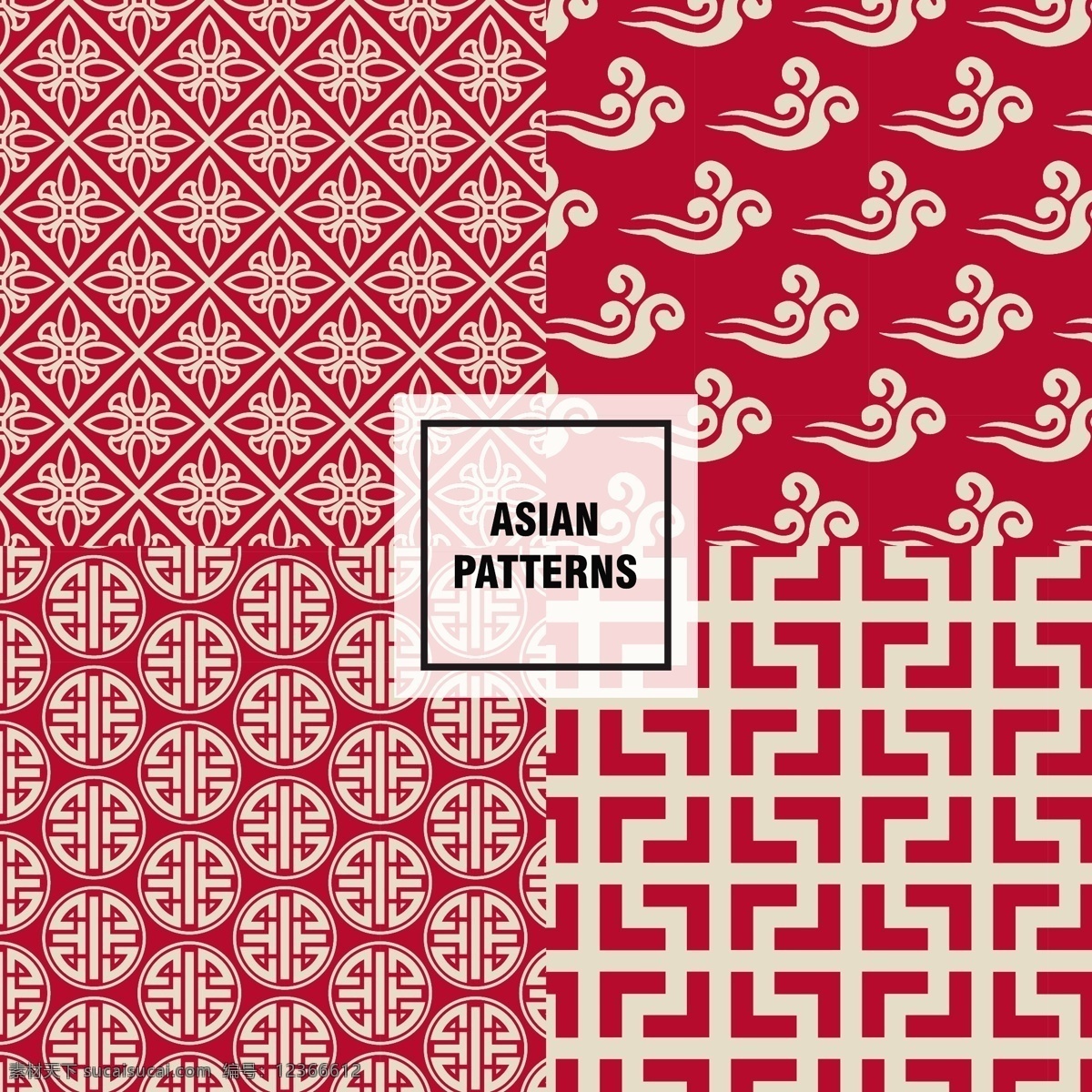 亚洲模式 背景 图案 抽象 色彩 形状 壁纸 元素 无缝图案 无缝 亚洲 图案背景 抽象图案 抽象造型 红色