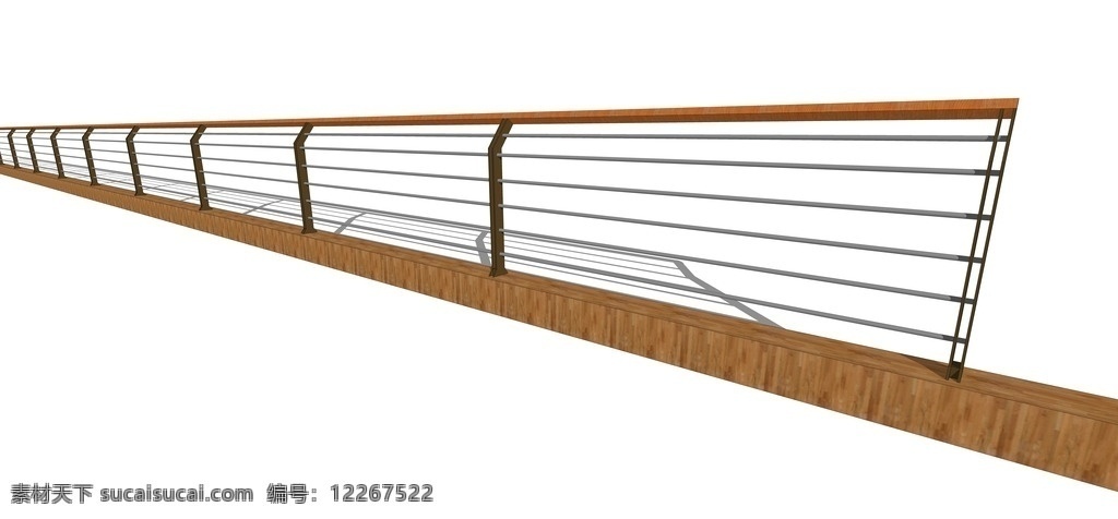 栏杆 防攀爬栏杆 围栏 安全栏杆 简易栏杆 模型 环境设计 其他设计 skp