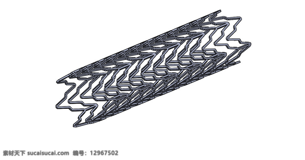 镍 钛 合金 支架 医学 冠状动脉 镍钛合金 生物力学 3d模型素材 3d打印模型