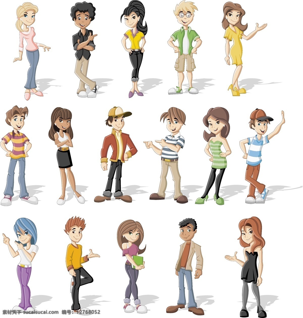 卡通人物 职业人物 学生 秘书 职业女性 白领 团队 商务人物 插画 生活人物 手绘人物 简笔画 动漫角色 人士 商业插图 矢量 人物图库