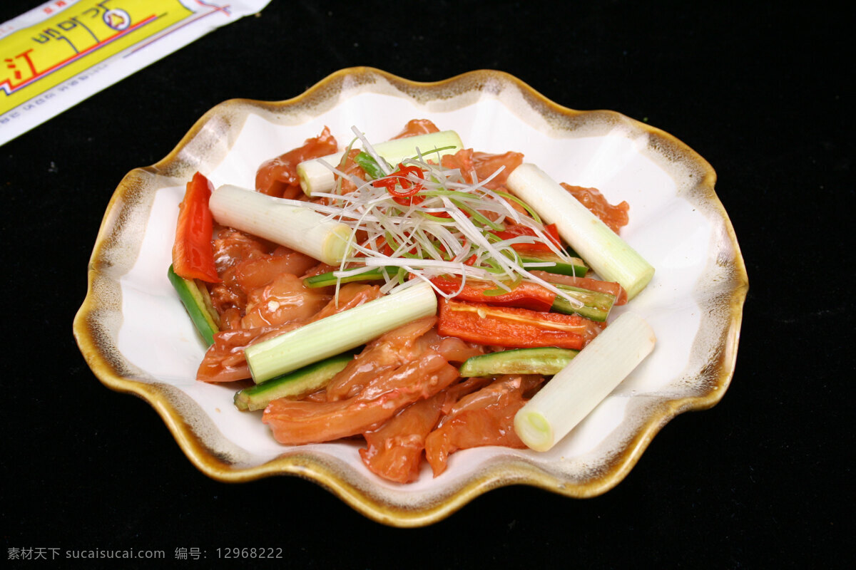 葱烧蹄筋 传统美食 餐饮美食