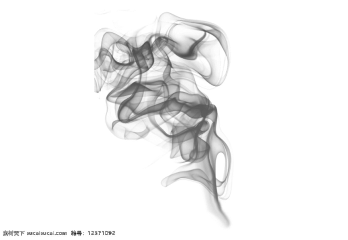 香烟烟雾效果 烟雾环绕 水墨扩散 炊烟 ps笔刷素材 分层
