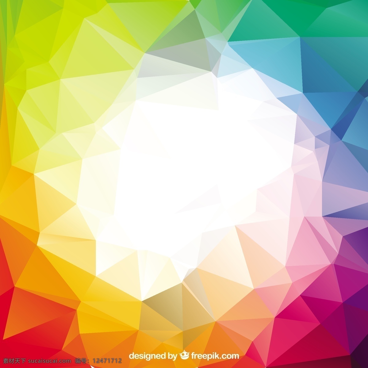七彩虹 多边形 横幅 几何 多彩 六角形 六边形