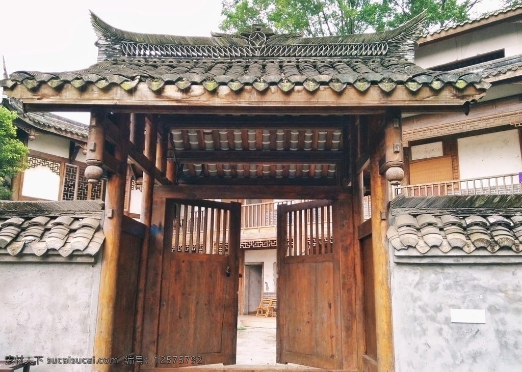 街子古镇 建筑 木门 复古 门 成都 崇州 四川 旅游风景 旅游摄影
