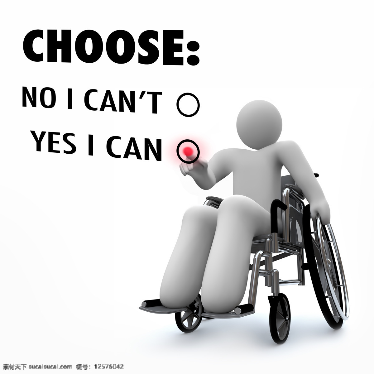 点击 按钮 3d 小人 坐 轮椅 轮椅主题 受伤坐轮椅 其他人物 人物图片