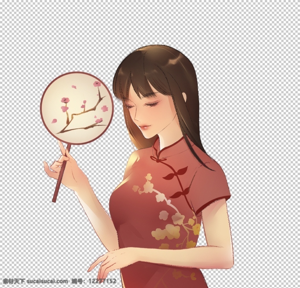 民国 女性人物 插画 海报 女性 人物 png格式
