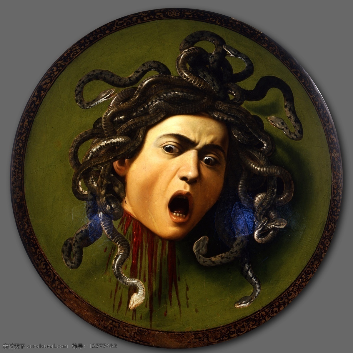 卡拉瓦乔 美杜莎 油画 世界名画 大师 文化艺术 绘画书法