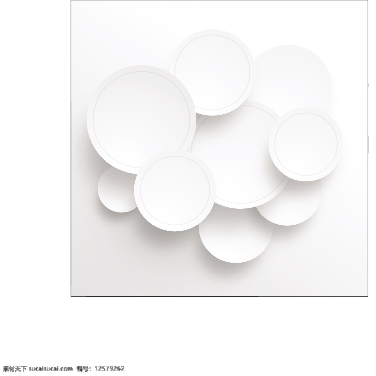 几何圆圈贴纸 标签 几何 贴纸 白色 形状 现代 圆形 抽象