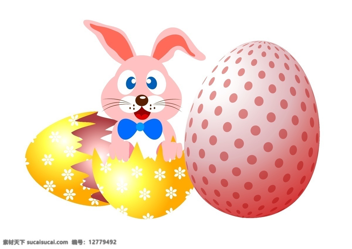 复活节插画 复活节 插画 复活蛋 蛋 兔子 手绘插画
