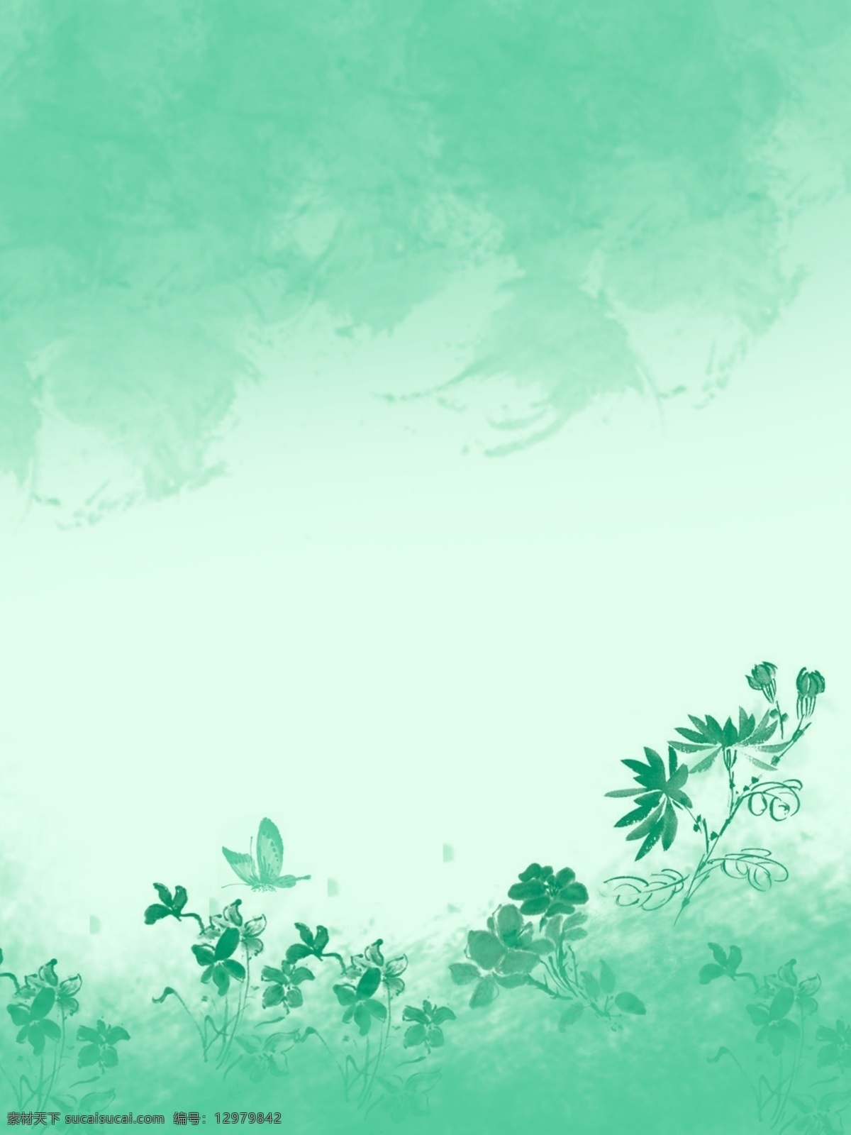 小 清晰 绿色 春天 春季 植物 广告 背景 小清晰 花