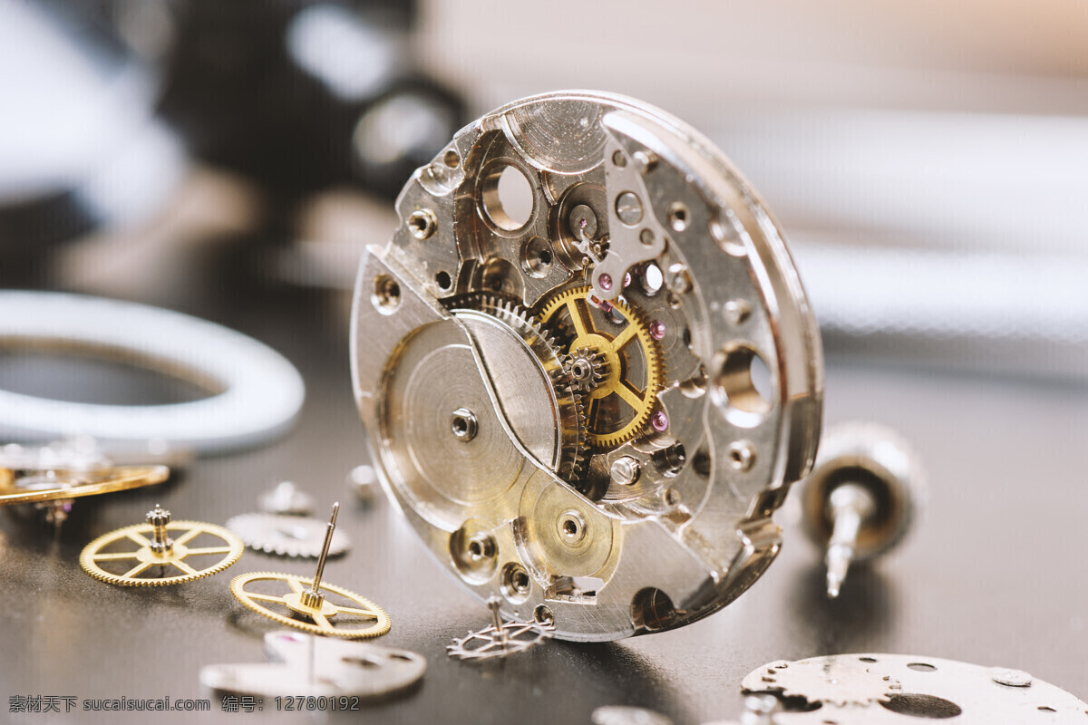 手表零件 机械表盘 机械表 发条 手表 表 齿轮 生活百科 生活素材