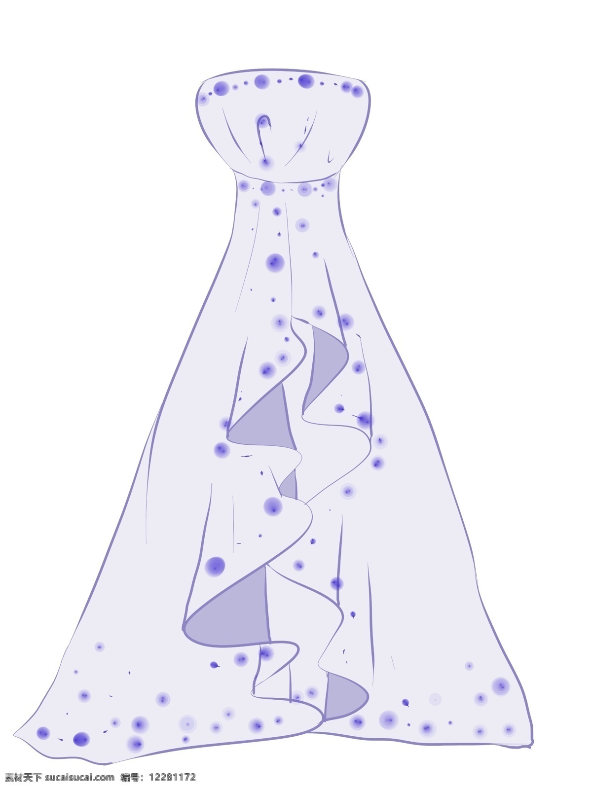 蓝白色 婚纱 图案 漂亮 花纹