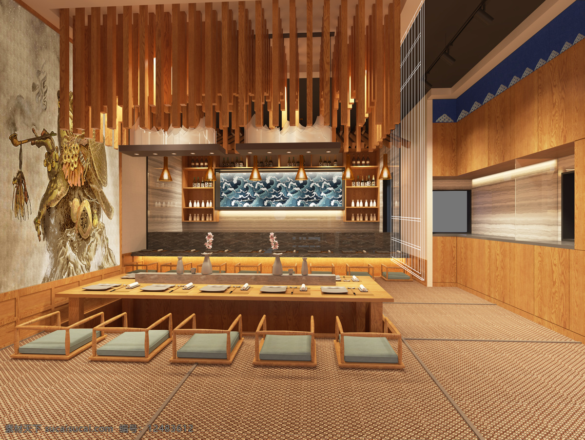 日本料理 日料 日本 料理 日式 室内设计 浮世绘 日料店 环境设计