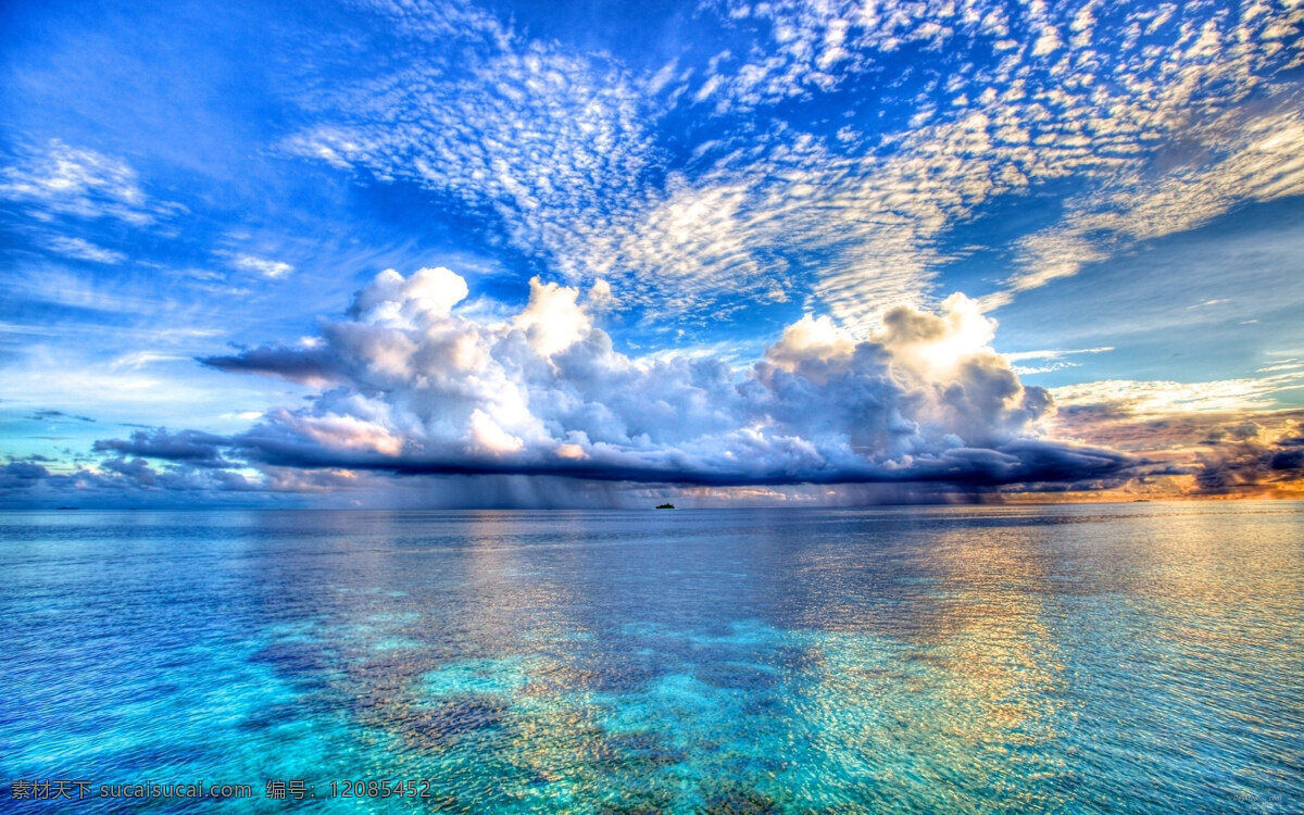 湖光分色 大海 湖 夕阳 蓝天 云彩 美不胜收 火烧云 马尔代夫 自然景观 自然风景