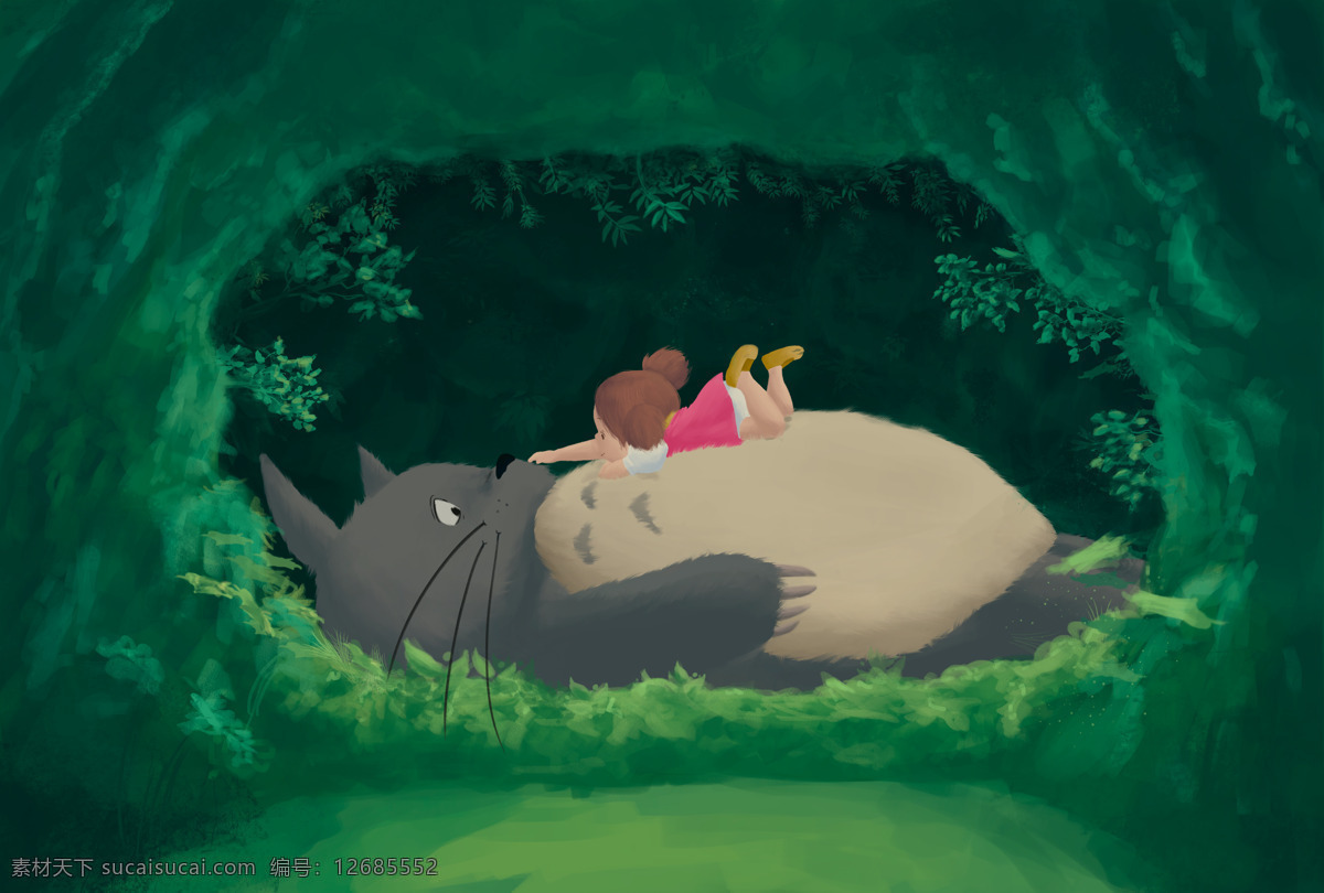 龙猫与小梅 龙猫 小梅 龙猫手绘 宫崎骏 宫崎骏动画 吉卜力动画 龙猫动画 宫崎骏手绘 龙猫壁纸 手绘插画 龙猫插画 大龙猫 大龙猫手绘 龙猫挂画 龙猫装饰画 装饰画 宫崎骏作品 动漫动画 动漫人物