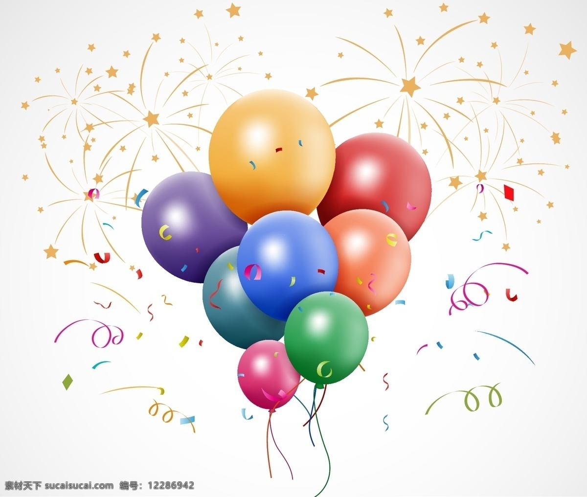 节日 喜庆 元素 矢量 气球背景 气球边框 气球素材 彩带素材 彩屑素材 节庆元素 气球底图 文化艺术 节日庆祝