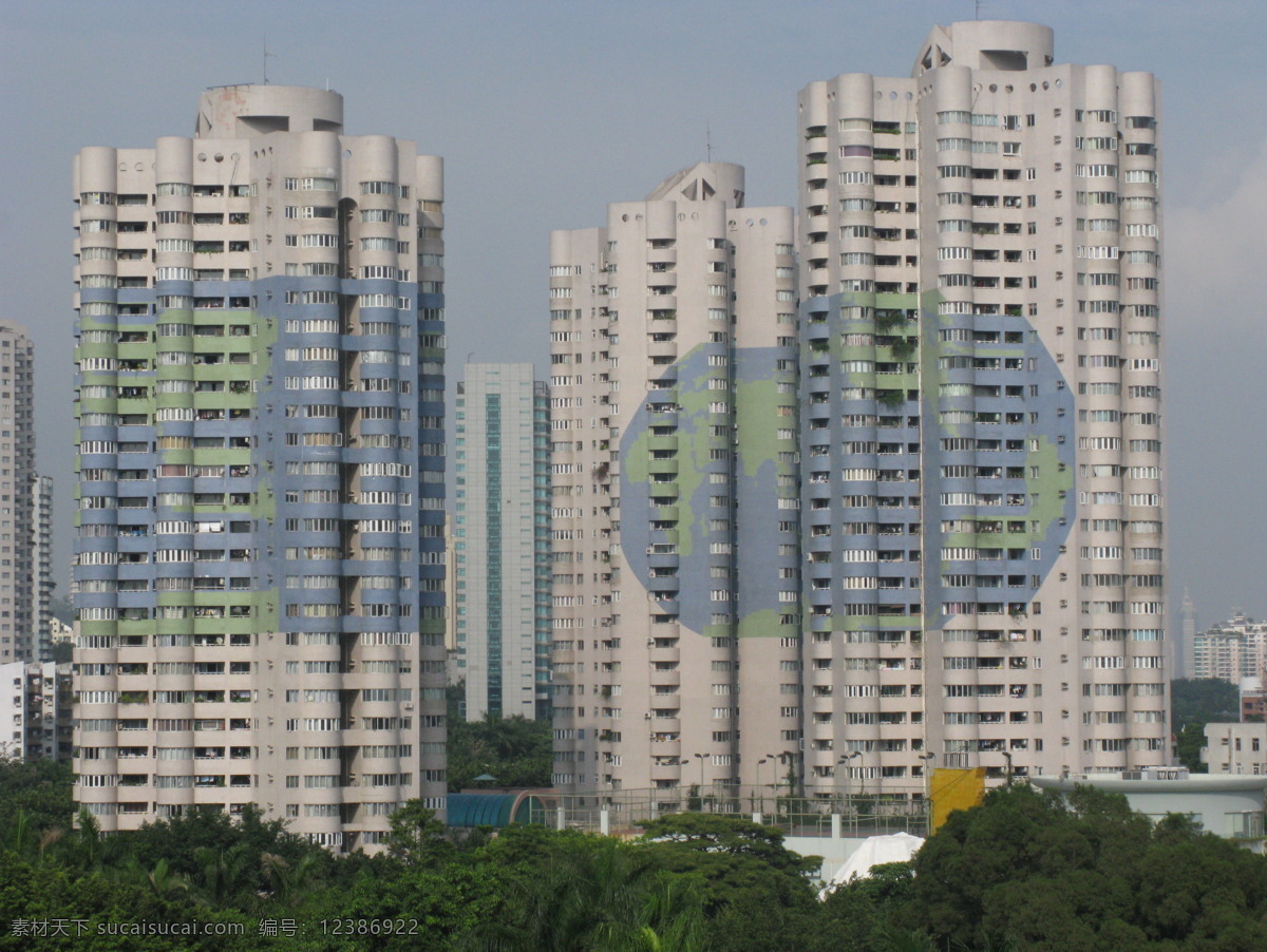 创意 深圳 建筑 建筑景观 楼房 绿树 自然景观 创意深圳