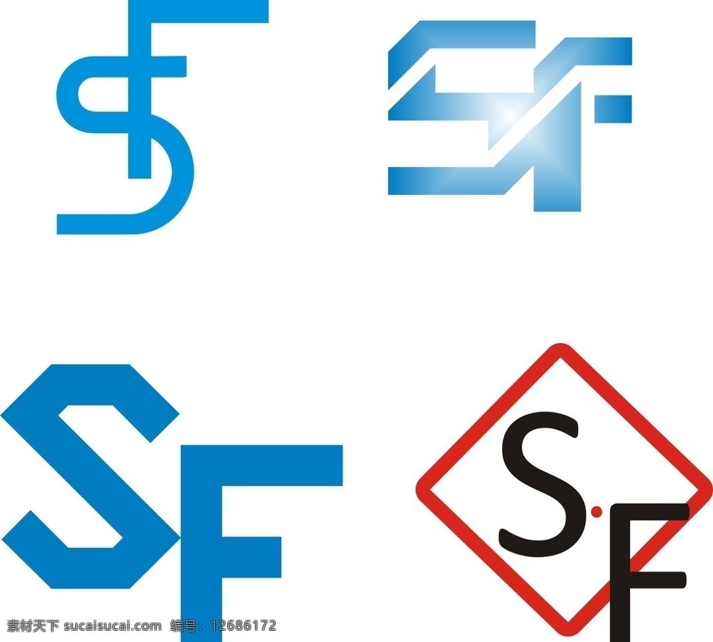 sf字母设计 字母设计 logo设计 字母素材 s字母矢量图 f字母矢量图 标志图标 其他图标