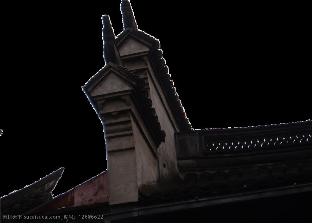 传统屋檐 房屋 古典 屋檐图案 黑色 中式 屋檐 图案 手绘