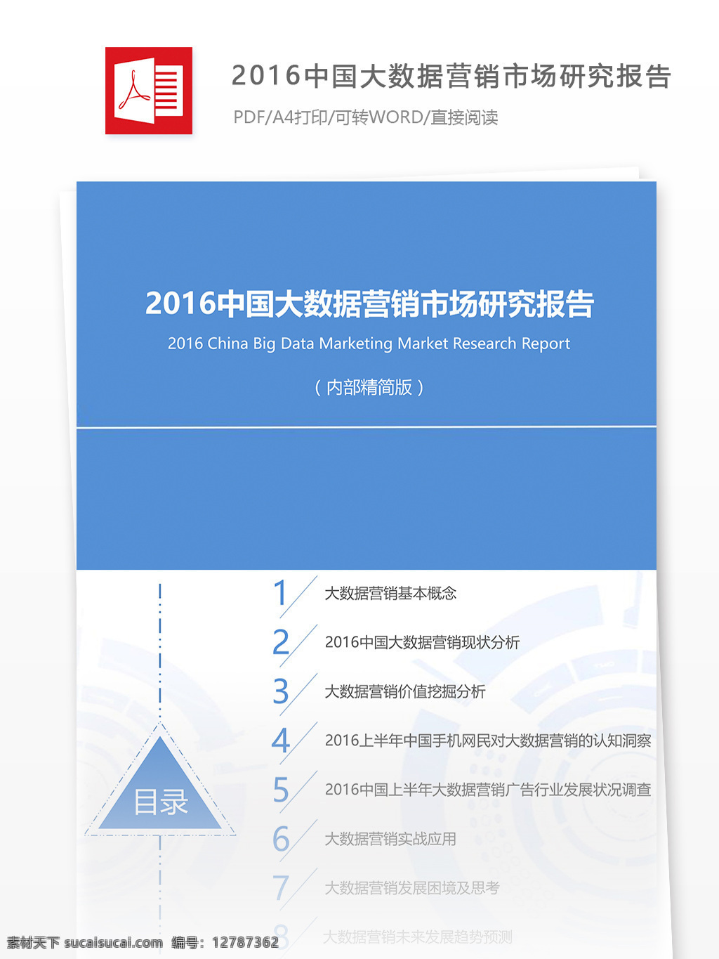 中国 大 数据 营销 市场 行业 分析报告 大数据 数据报告 报告模板 行业报告 大数据产业 大数据分析 营销市场 市场报告