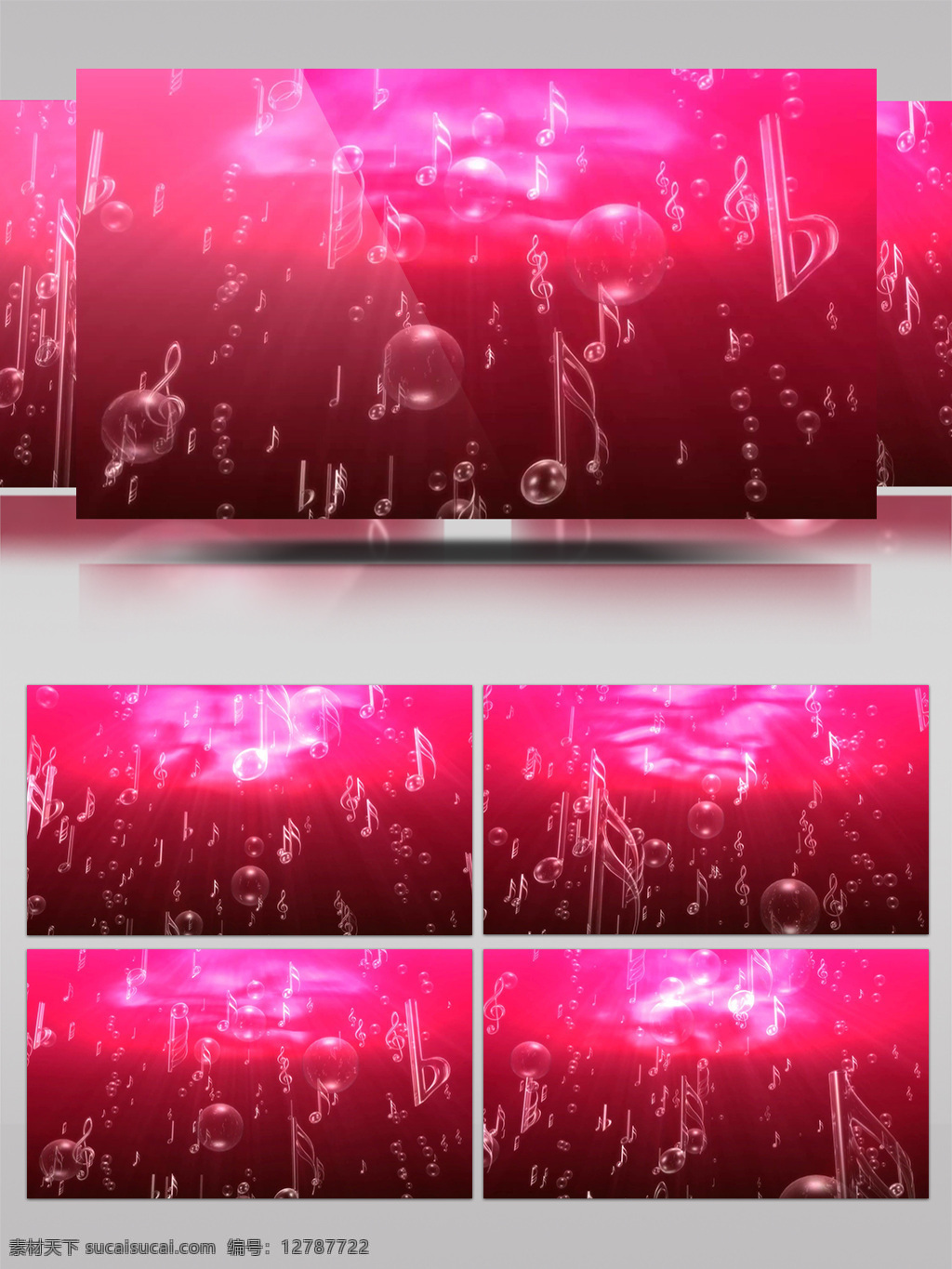 气泡 粉色 音符 视频 少女 高清视频素材 视频素材 动态视频素材