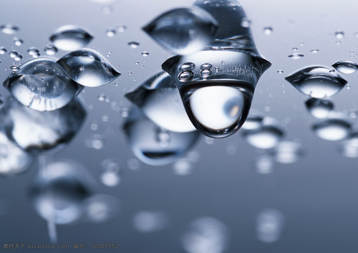 晶莹剔透 水珠 水滴 水的印象 摄影图库 摄影素材