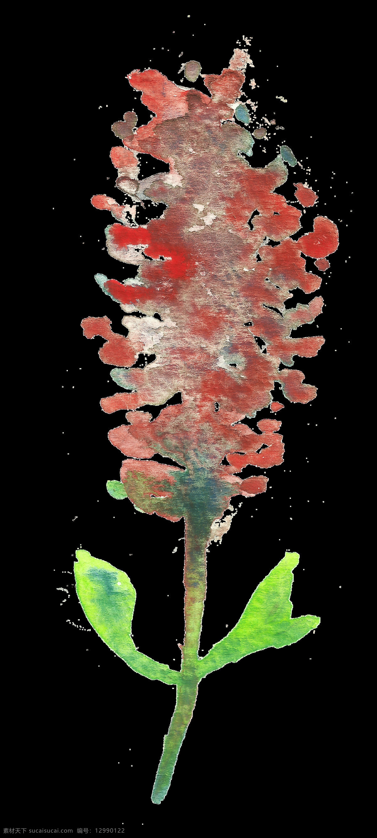 红色 水墨 点缀 花卉 卡通 水彩 透明 免扣 手绘 透明素材 装饰 设计素材 淘宝素材 海报设计装饰 装饰图案