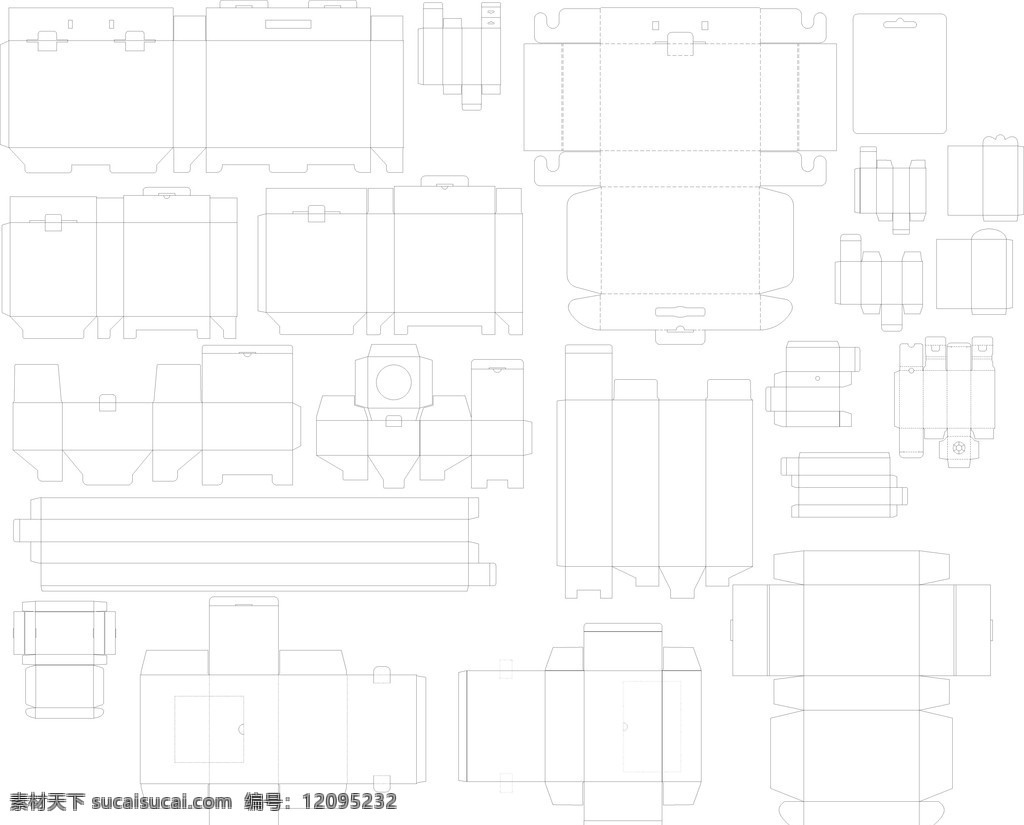 刀模图 彩盒刀模 吊卡刀模 上盖下扣 双插盒刀模 飞机孔 矢量素材 其他矢量 矢量
