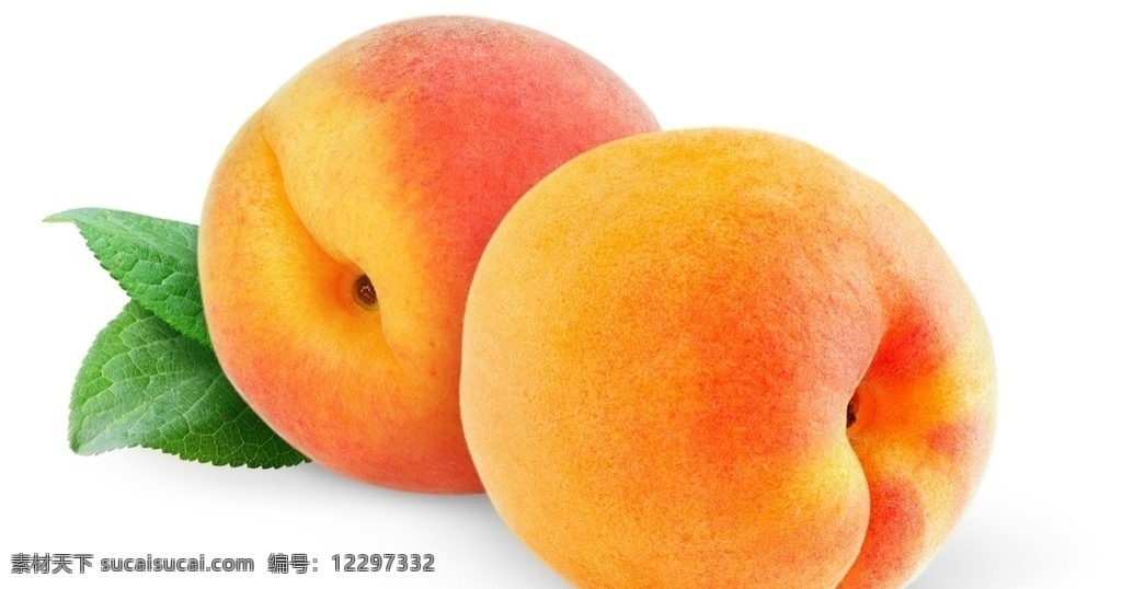 两个桃子图片 水果 水果图片 黄桃 黄桃图片 水果跟花 水果和花分层 水果图 叶子 生物世界