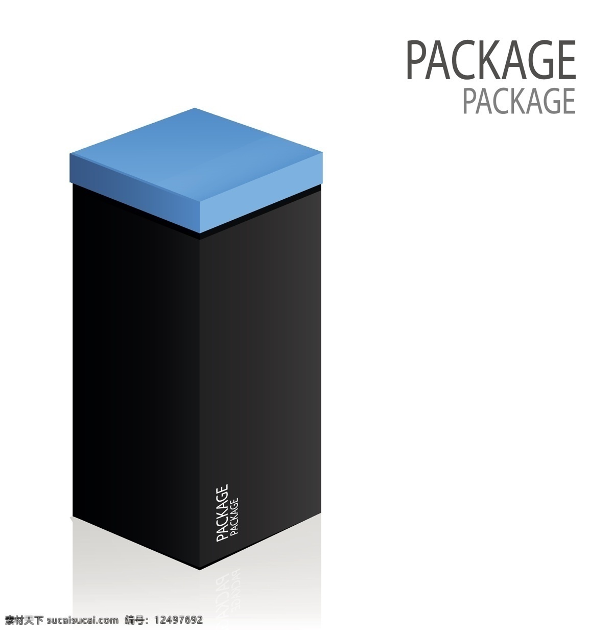 蓝色 包装盒 设计素材 黑色 盒子 高清 源文件 身体 设计元素 广告装饰图案